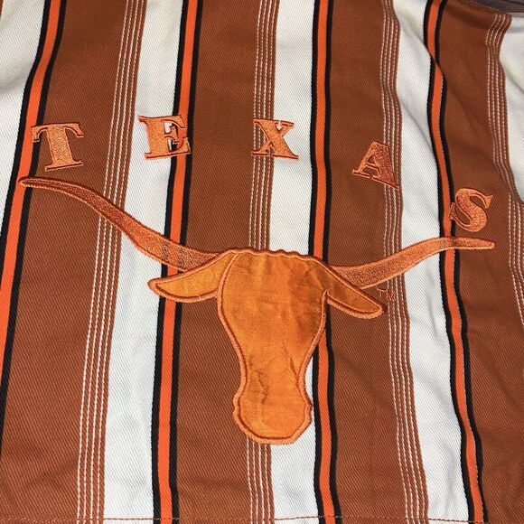 Vintage NWT Texas Longhorns Striped Canvas NCAA Button Jacket NEW Sz Medium RARE - Picture 11 of 12